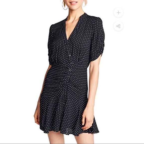 Free People Pippa Polka Dot Button Mini dress NWOT size XS - Picture 7 of 7